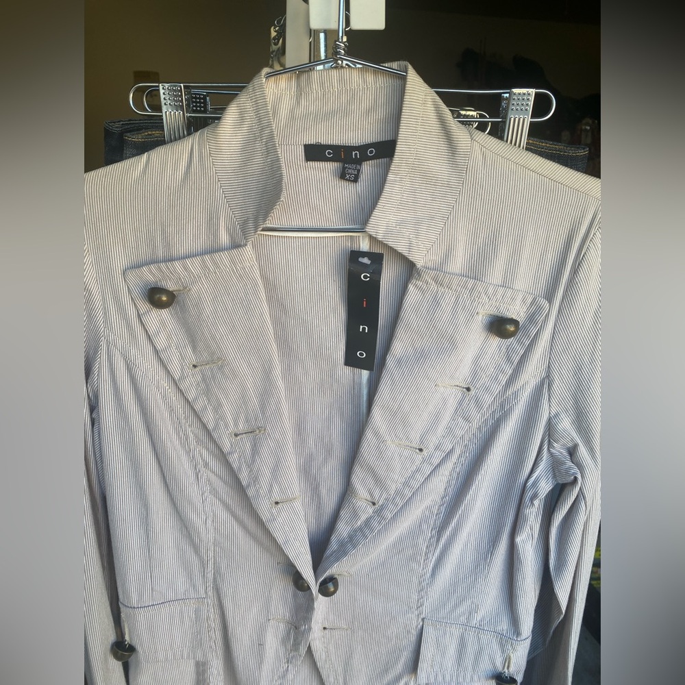 Cino Women's Pinstriped Blazer